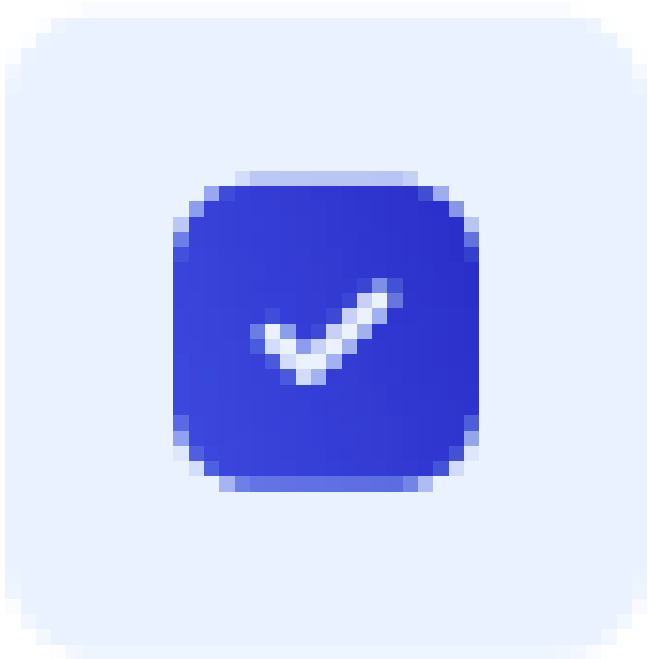 Icon blue checklist