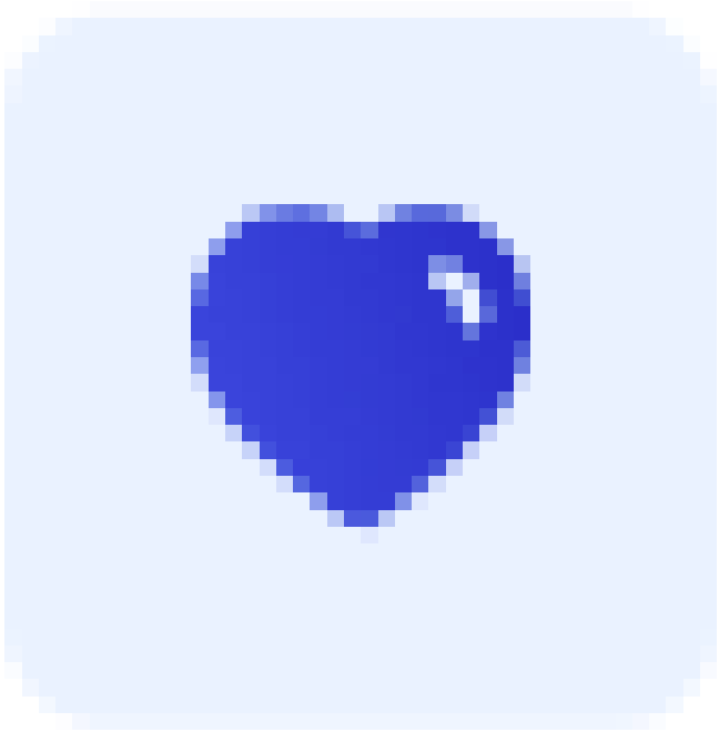 Icon blue heart